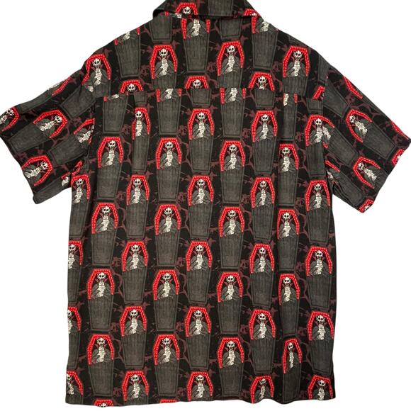 Wicked Clothes Mens/Womens Goth Vampire Halloween Monster Button Up Shirt Small - Picture 2 of 5